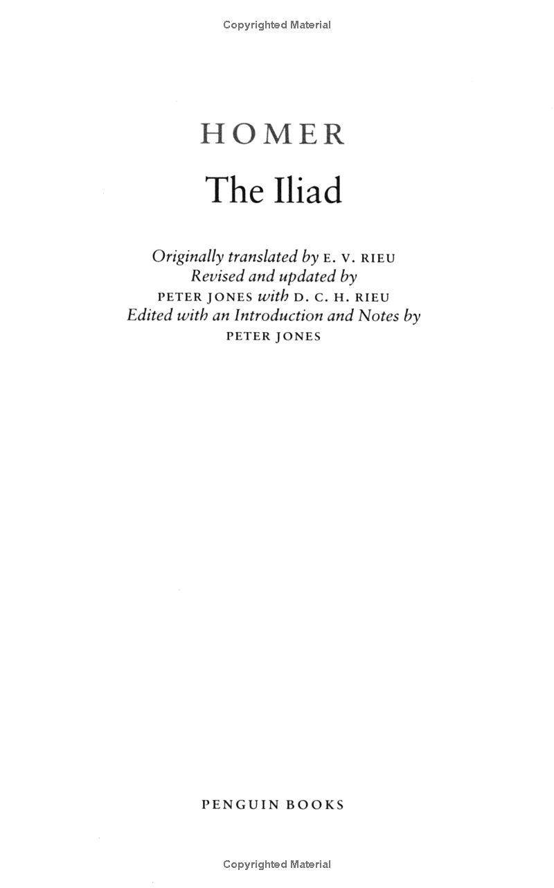 the iliad (penguin classic)