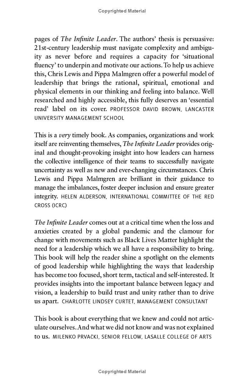 the infinite leader: balancing the demands of modern business leadership (kogan page inspire)