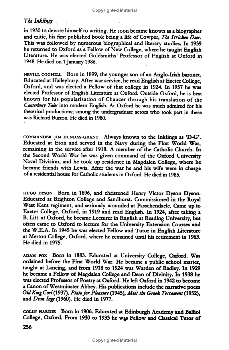 the inklings: c. s. lewis, j. r. r. tolkien and their friends