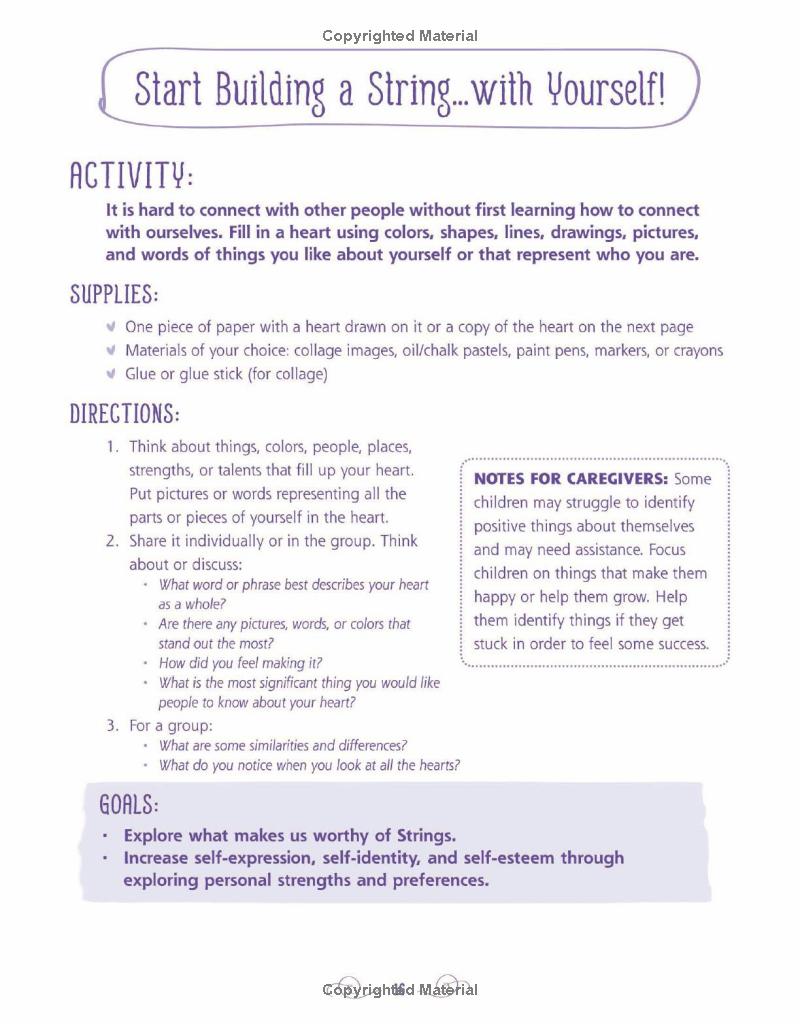 the invisible string workbook: creative activities to comfort, calm, and connect