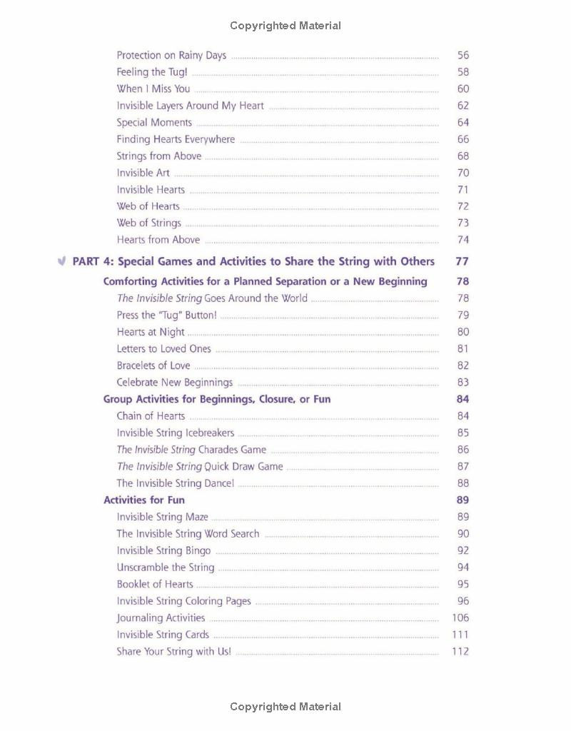 the invisible string workbook: creative activities to comfort, calm, and connect