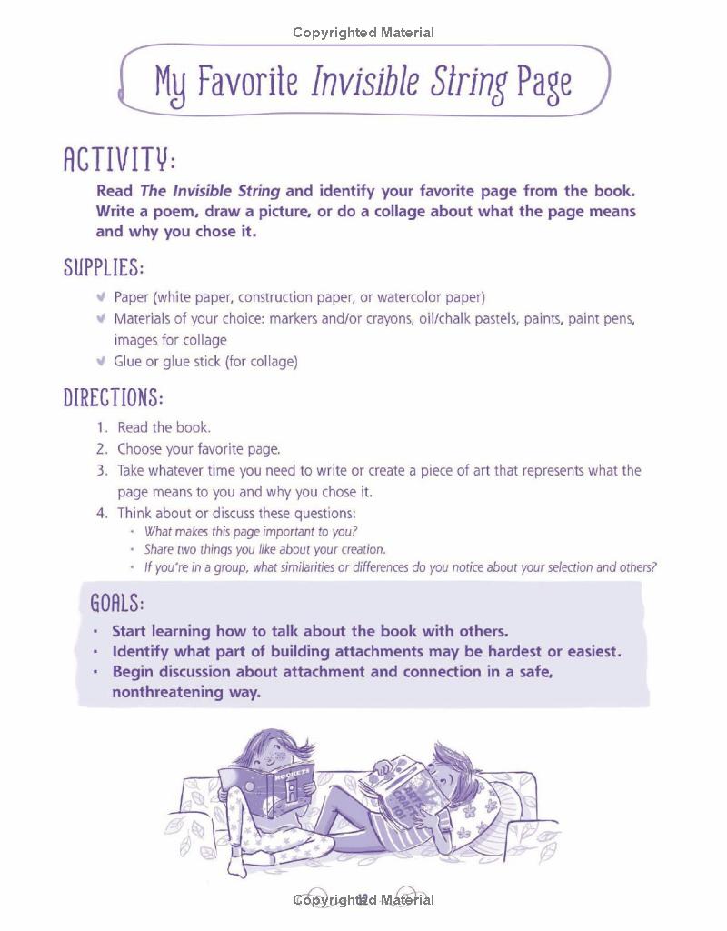 the invisible string workbook: creative activities to comfort, calm, and connect