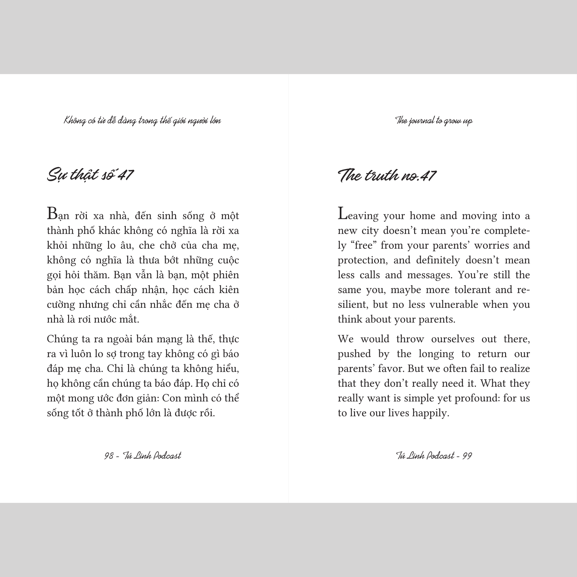 the journal to grow up - không có từ dễ dàng trong thế giới người lớn