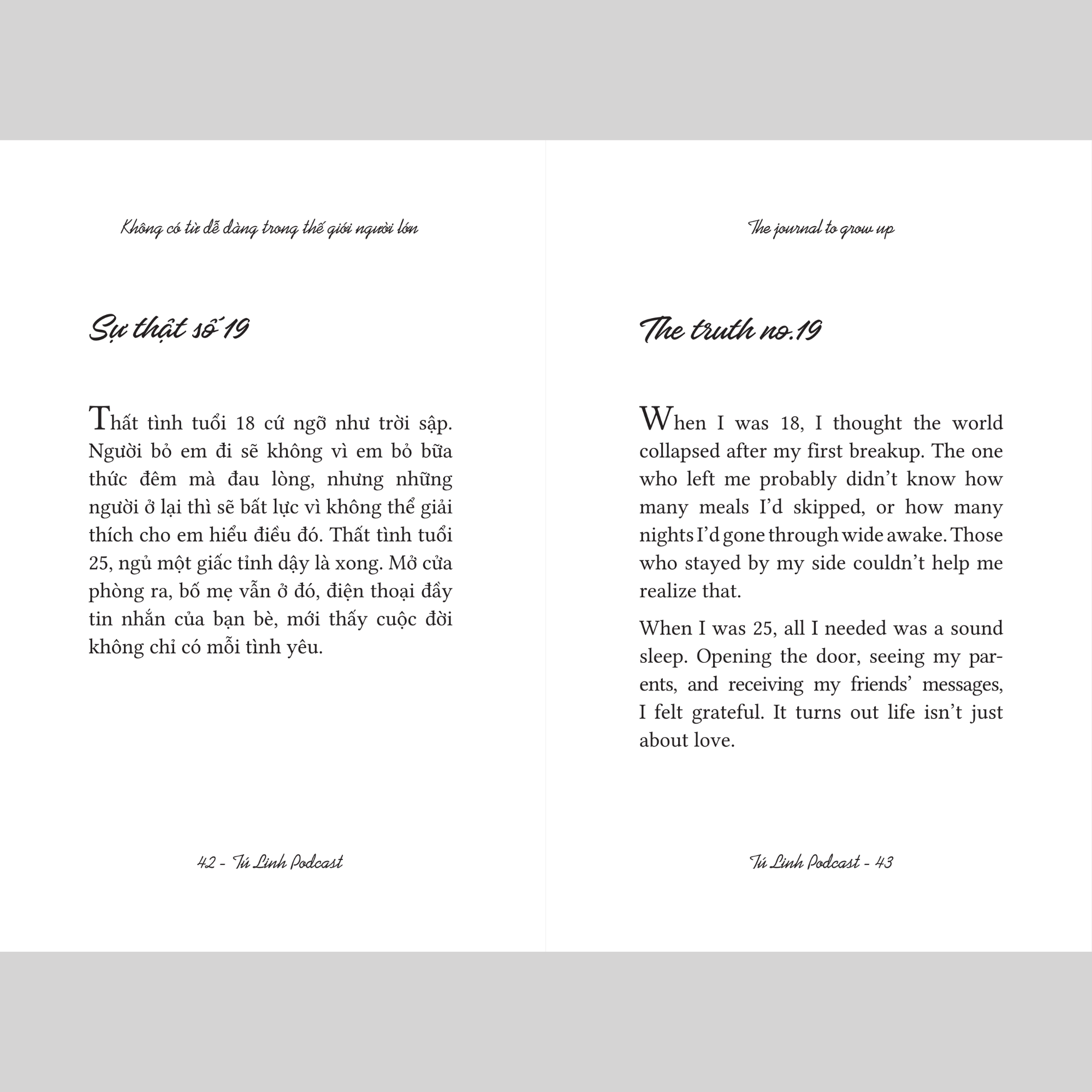 the journal to grow up - không có từ dễ dàng trong thế giới người lớn