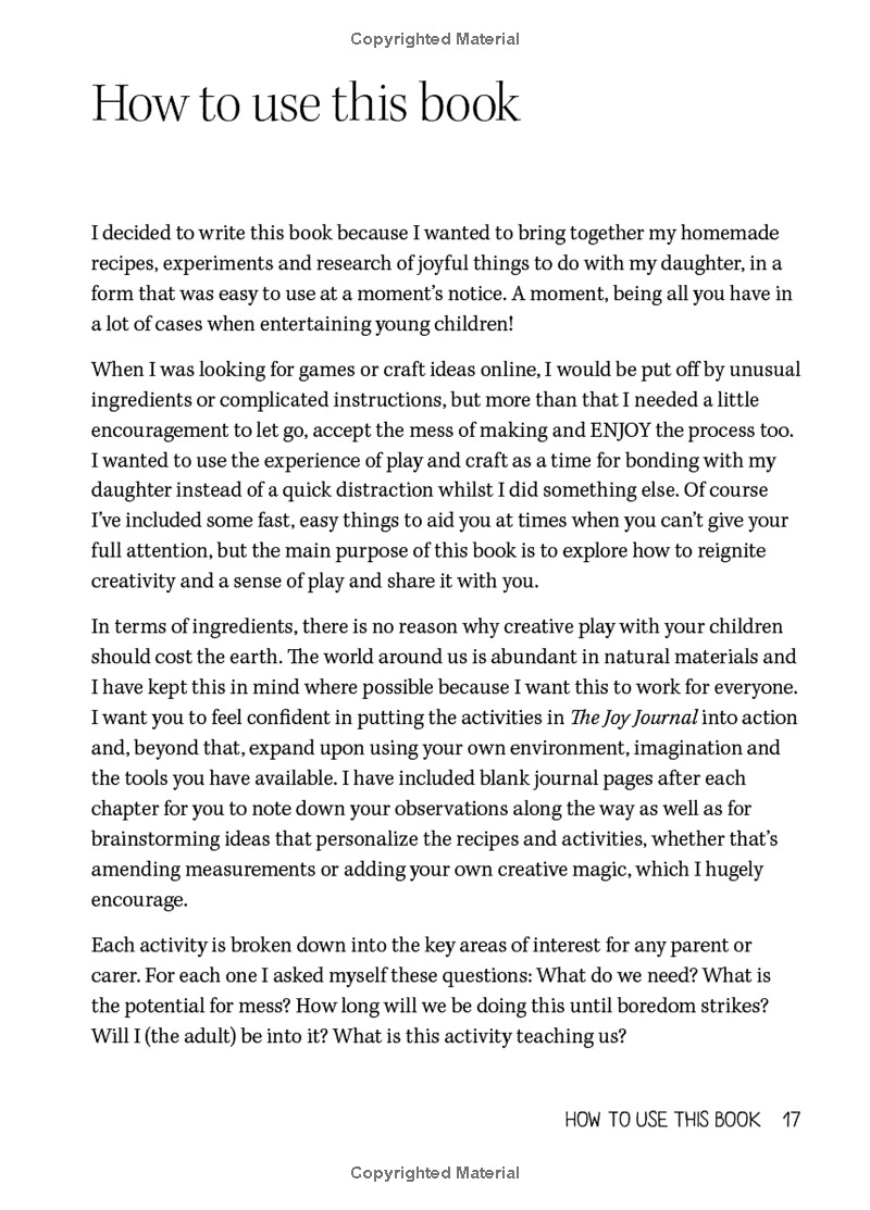 the joy journal for magical everyday play: easy activities & creative craft for kids and their grown-ups