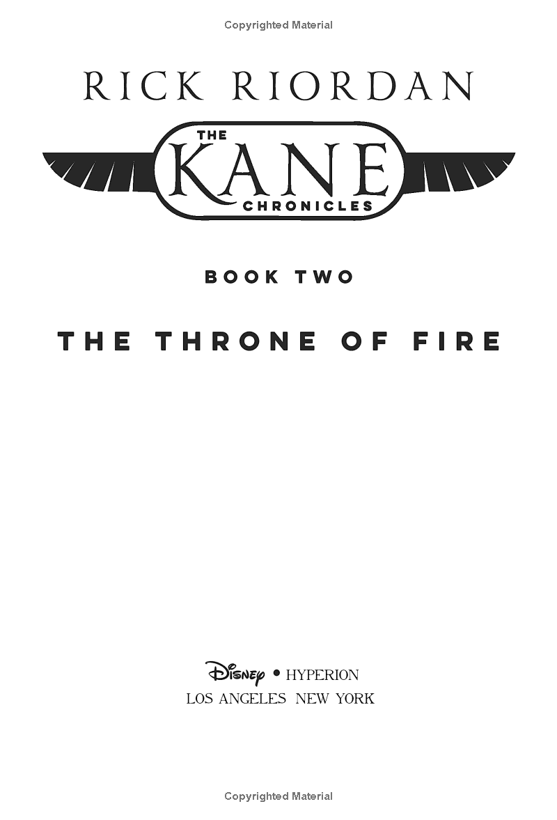 the kane chronicles, book 2 - the throne of fire