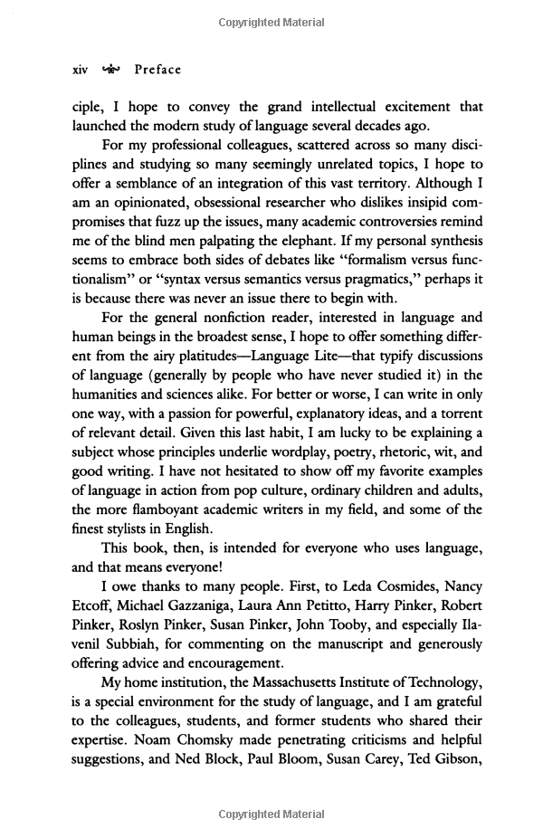 the language instinct: how the mind creates language (p.s.)