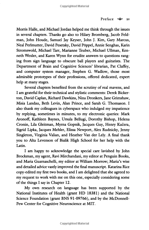 the language instinct: how the mind creates language (p.s.)