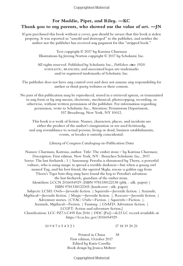 the last firehawk #1: the ember stone