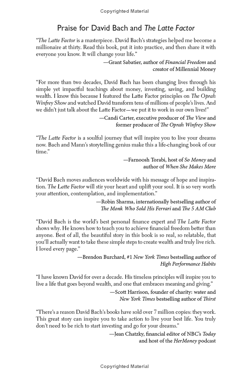 the latte factor: why you don't have to be rich to live rich