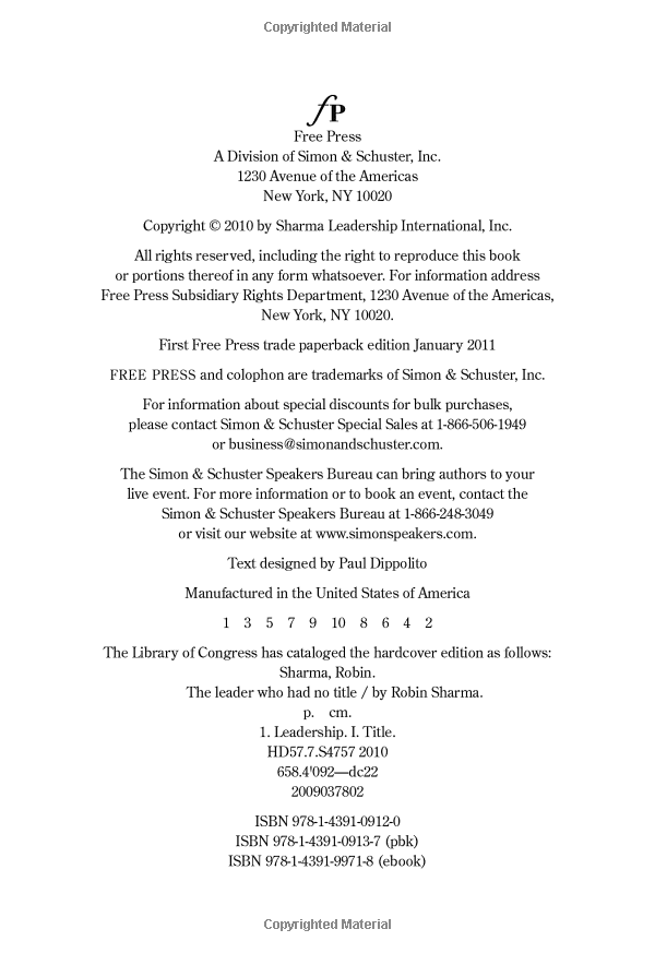 the leader who had no title: a modern fable on real success in business and in life