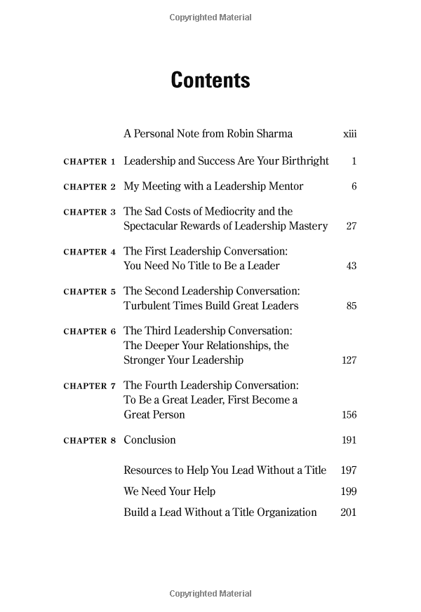 the leader who had no title: a modern fable on real success in business and in life