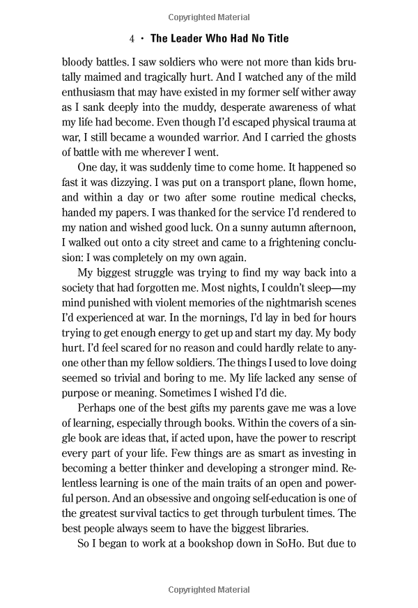 the leader who had no title: a modern fable on real success in business and in life