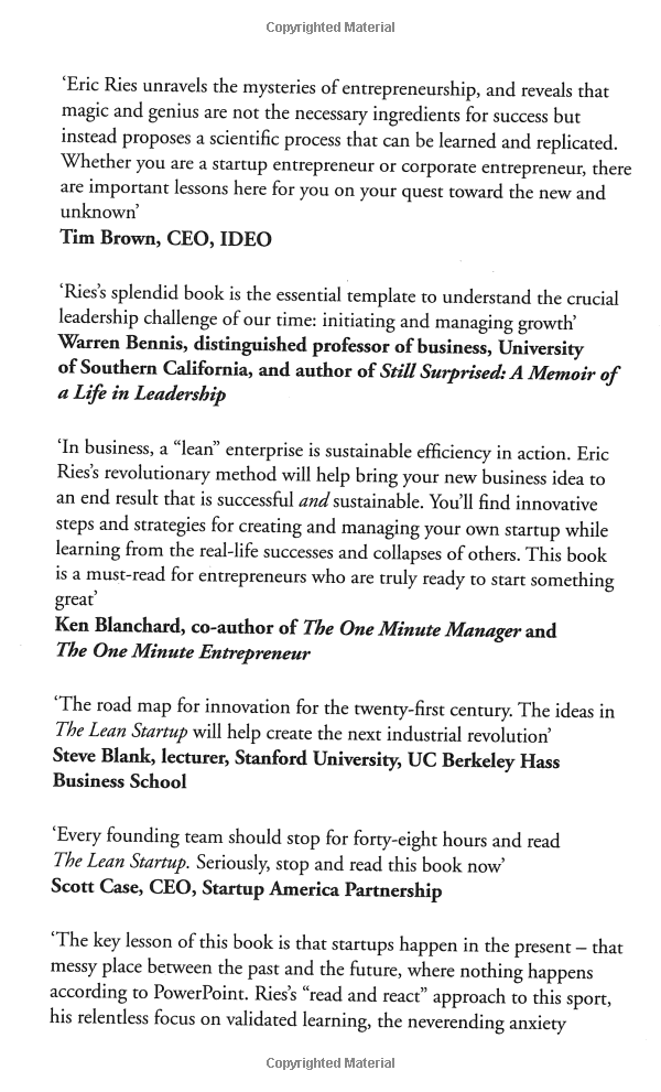 the lean startup: how constant innovation creates radically successful businesses