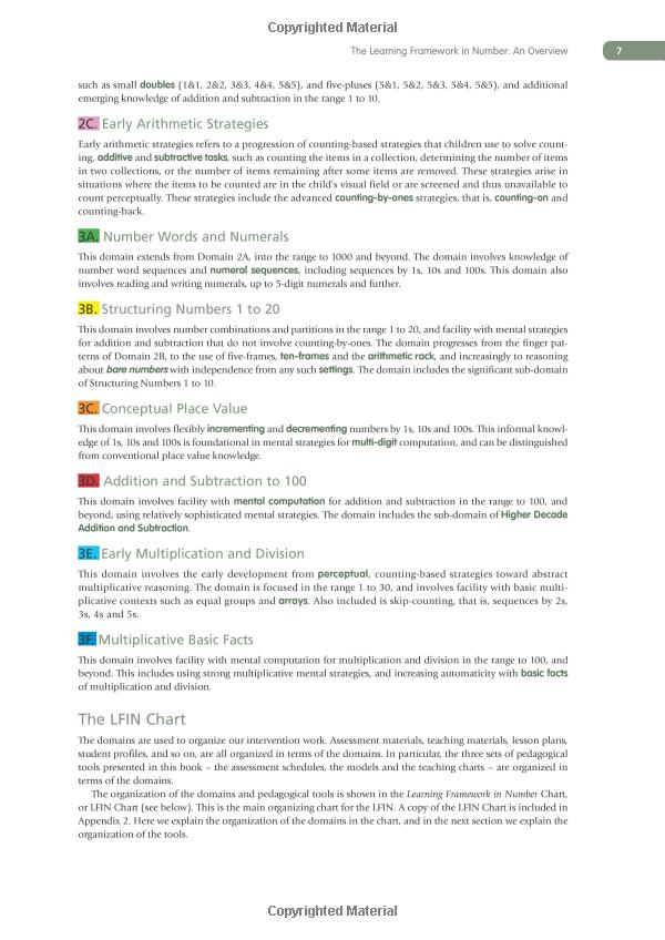 the learning framework in number: pedagogical tools for assessment and instruction (math recovery)