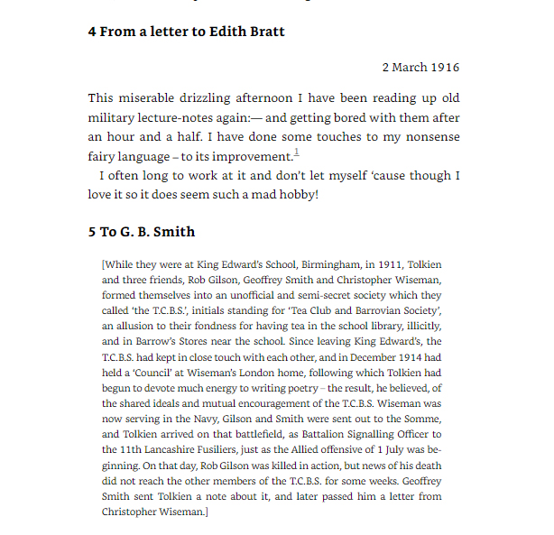 the letters of j. r. r. tolkien