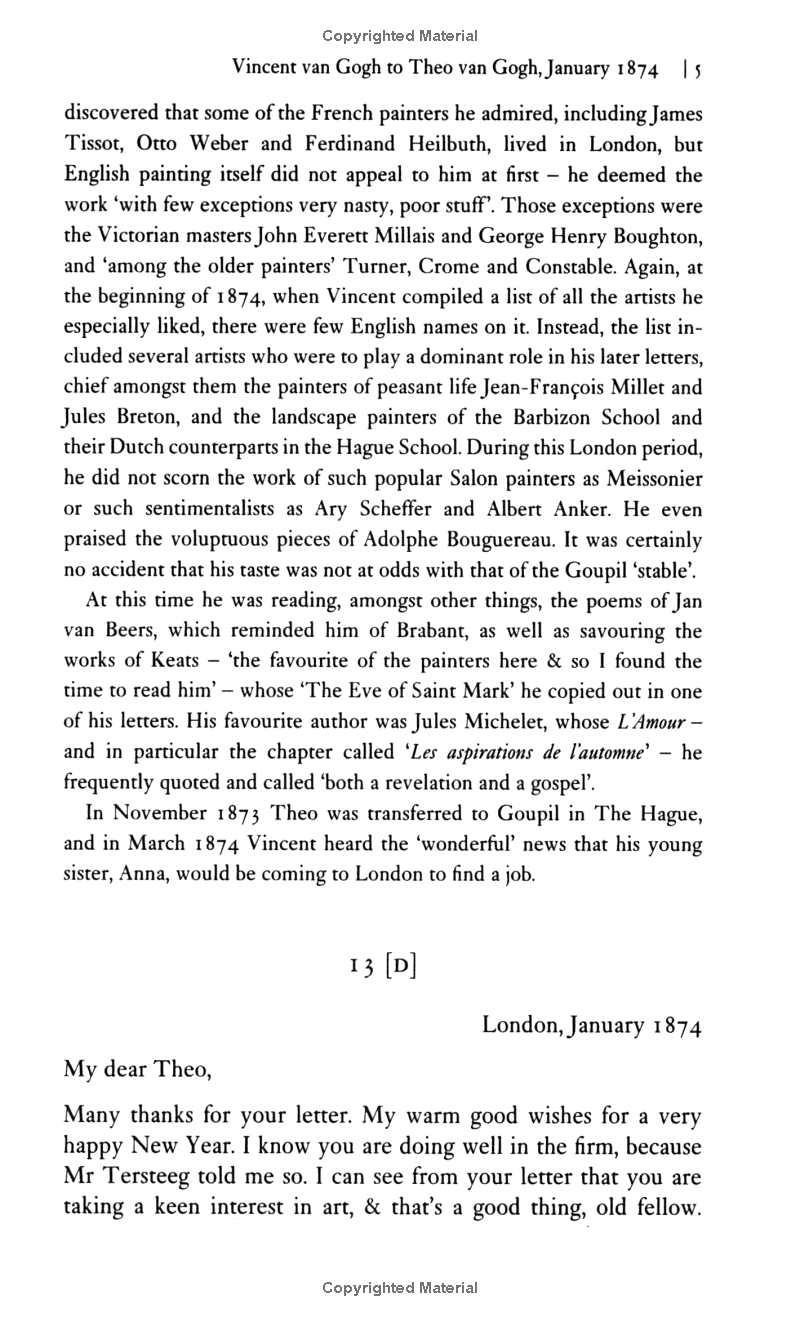 the letters of vincent van gogh