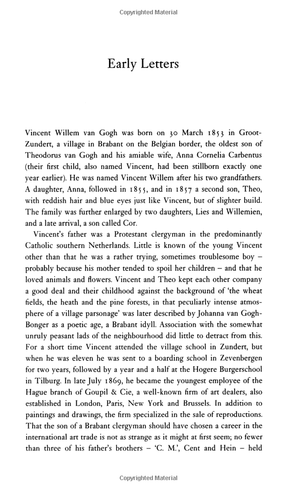 the letters of vincent van gogh