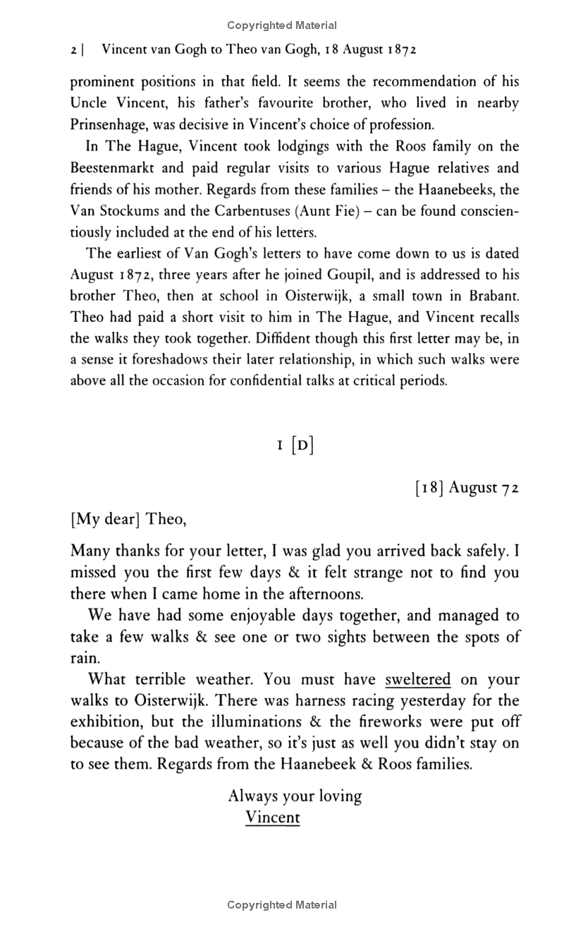 the letters of vincent van gogh