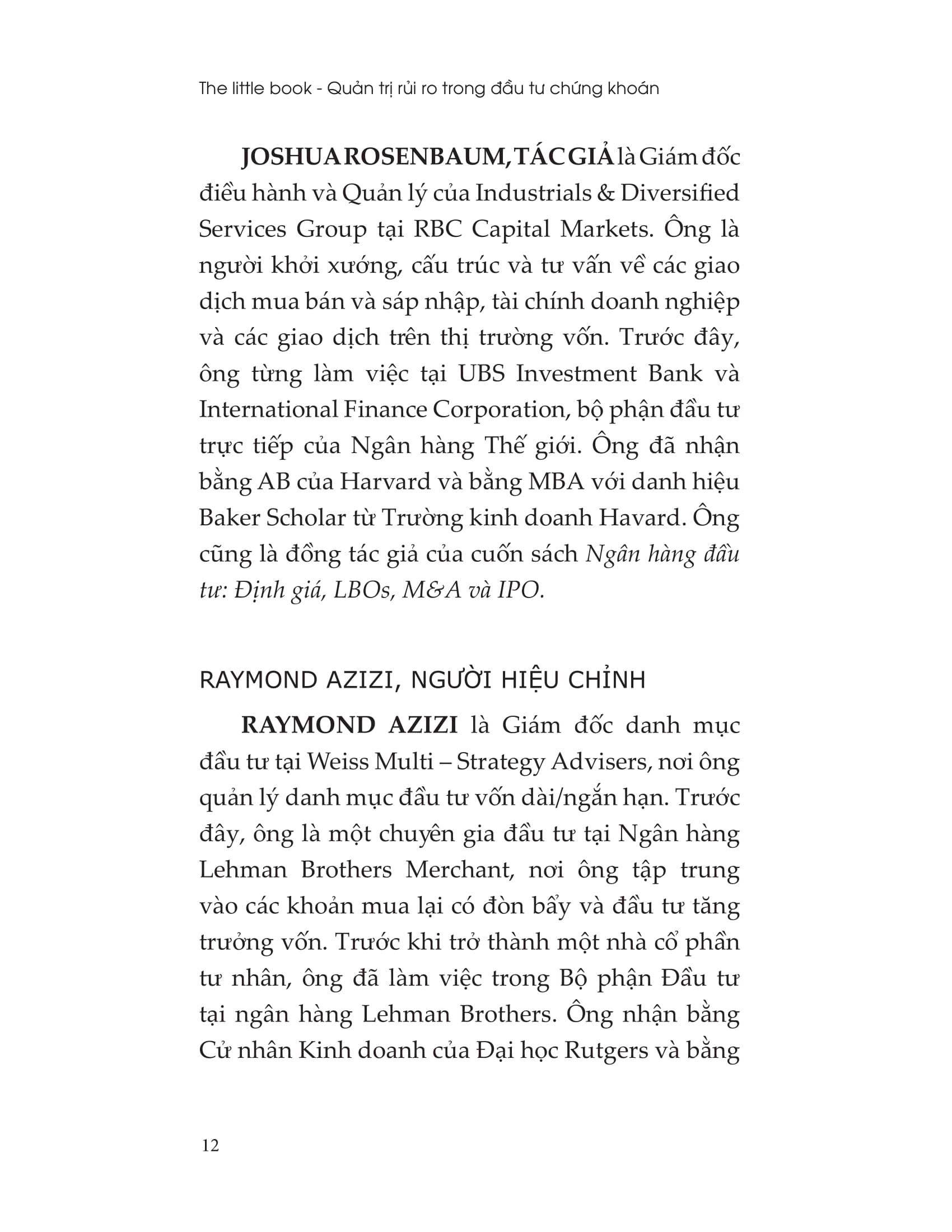 the little book - quản trị rủi ro trong đầu tư chứng khoán