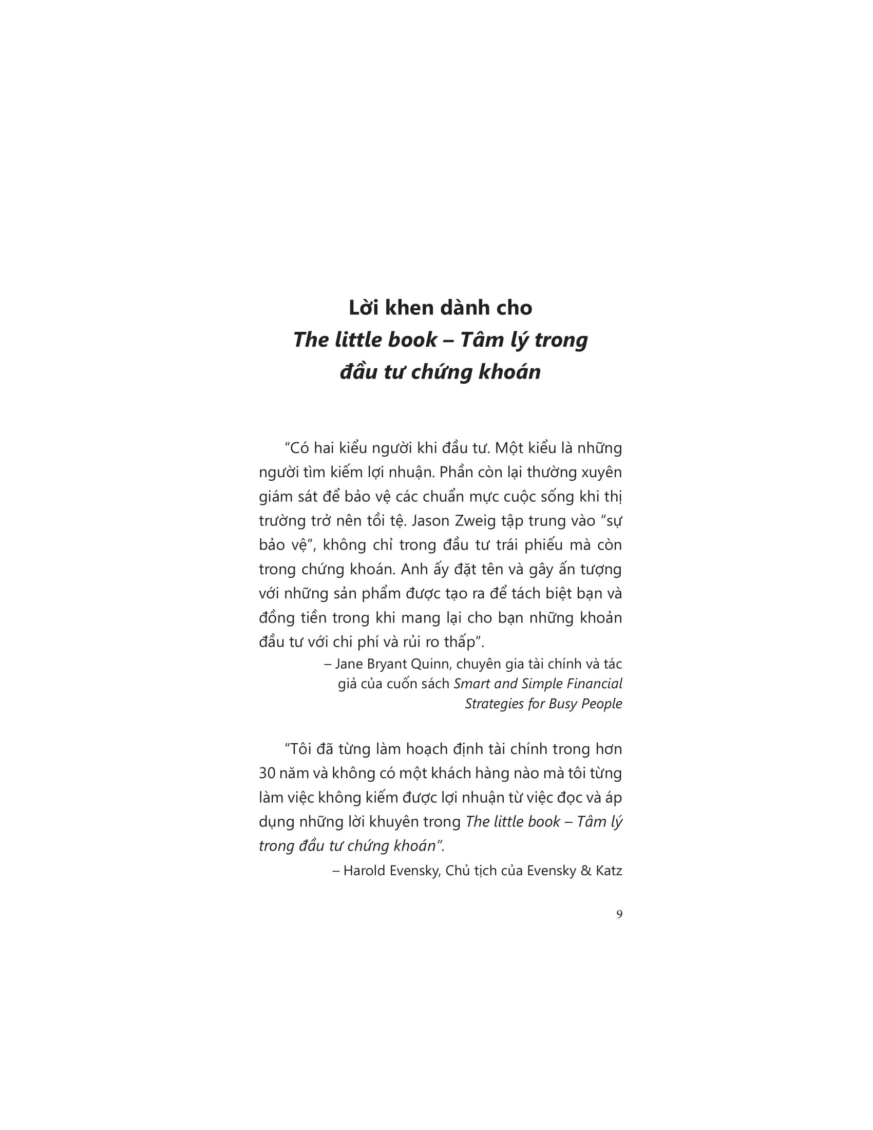 the little book - tâm lý trong đầu tư chứng khoán