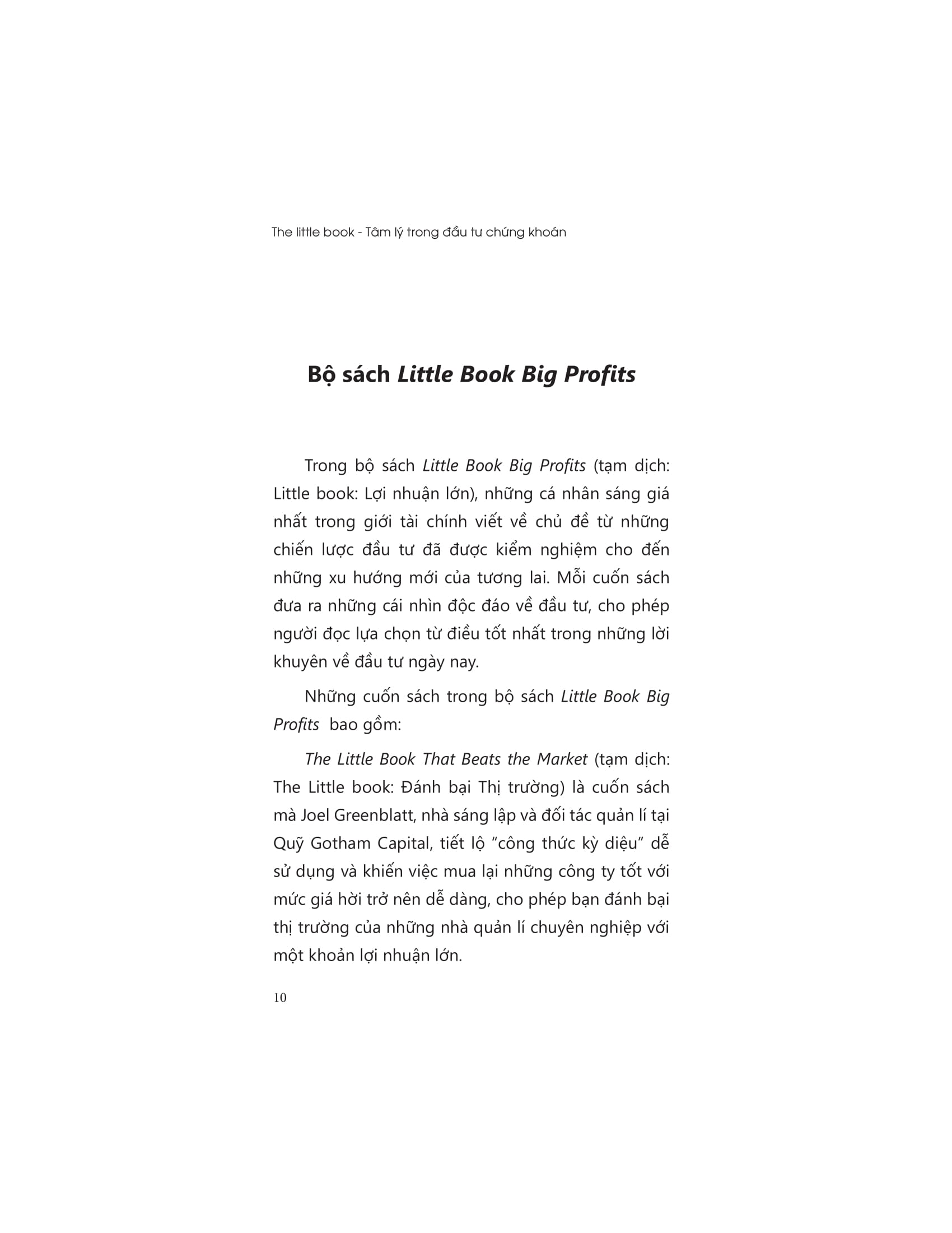 the little book - tâm lý trong đầu tư chứng khoán