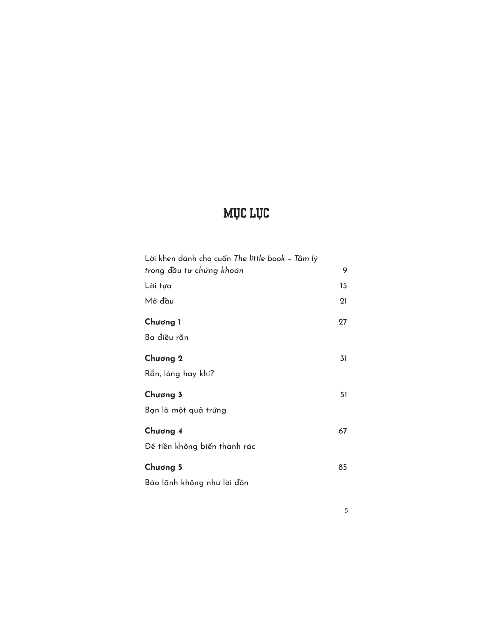 the little book - tâm lý trong đầu tư chứng khoán