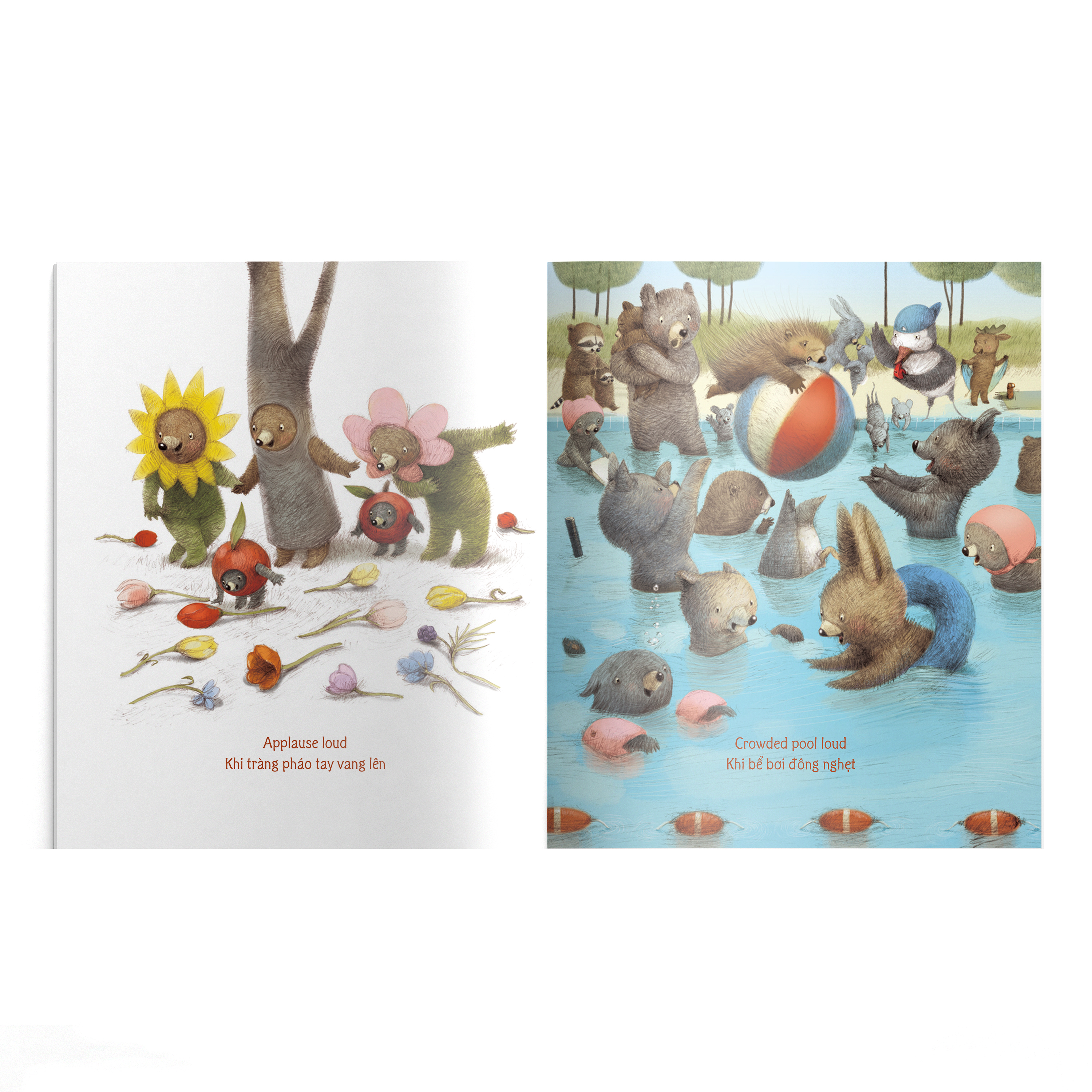 the loud book - khoảnh khắc náo nhiệt - song ngữ anh-việt