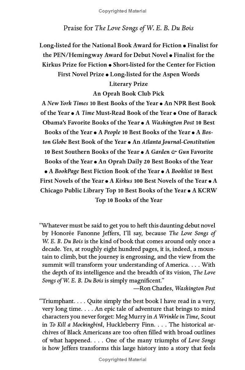 the love songs of w.e.b. du bois