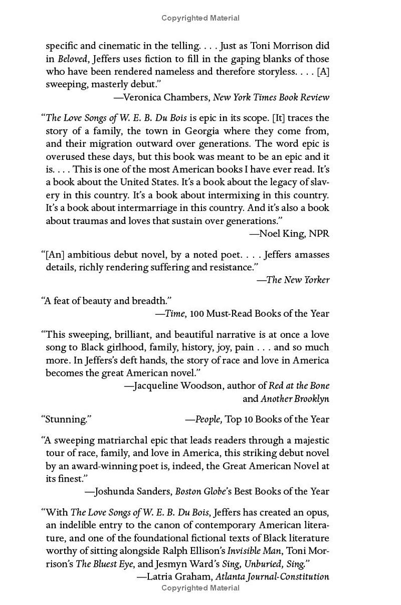 the love songs of w.e.b. du bois