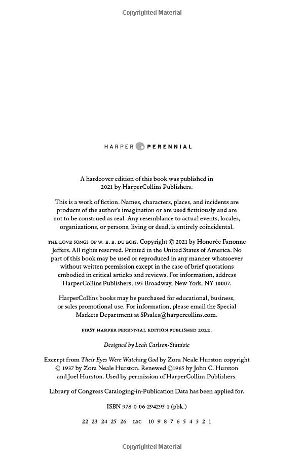 the love songs of w.e.b. du bois