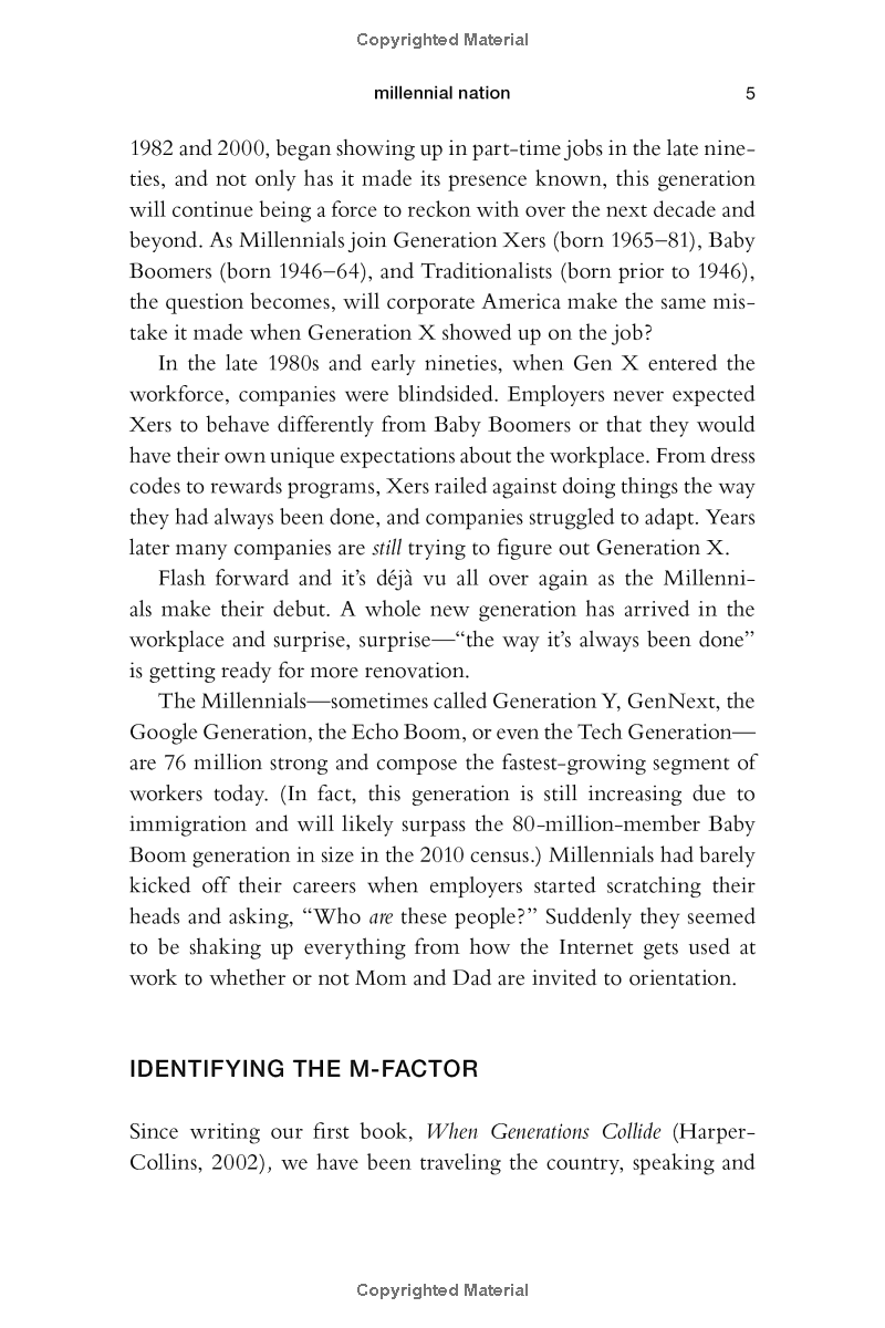 the m-factor: how the millennial generation is rocking the workplace