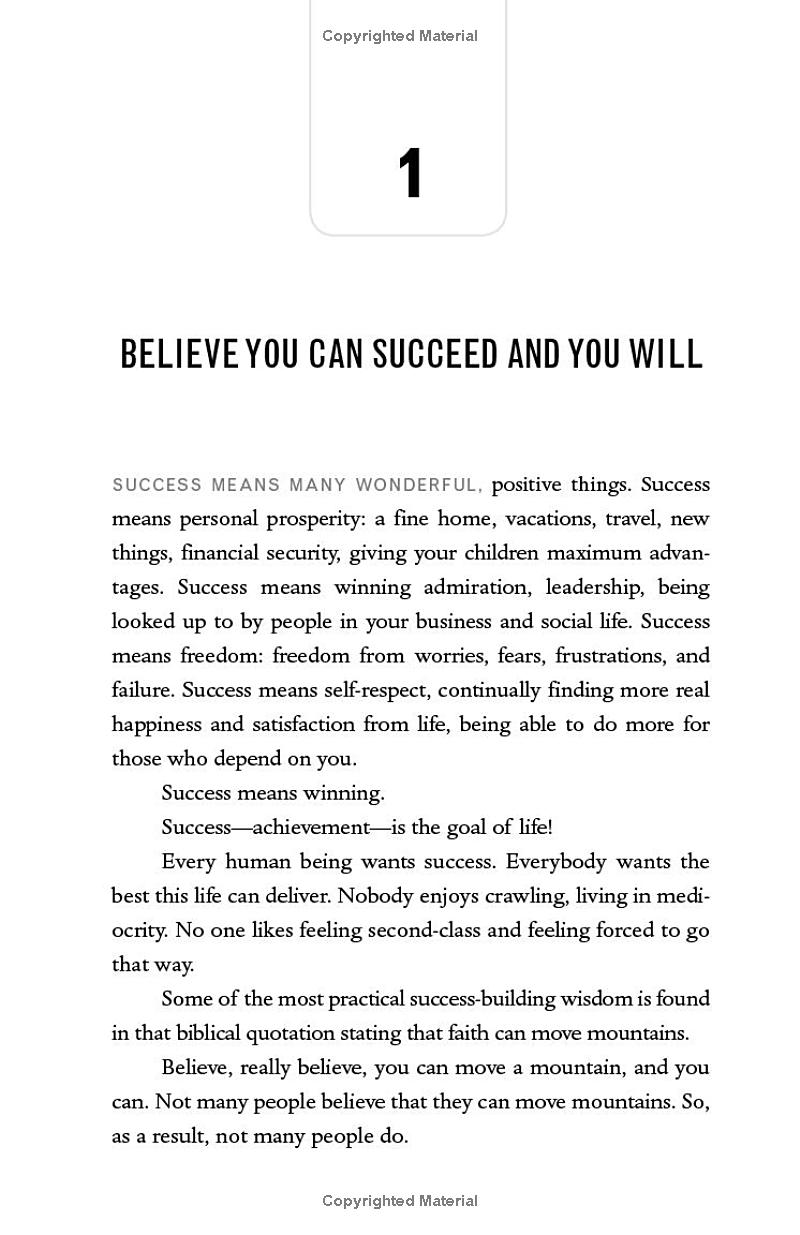 the magic of thinking big - the true secret of success