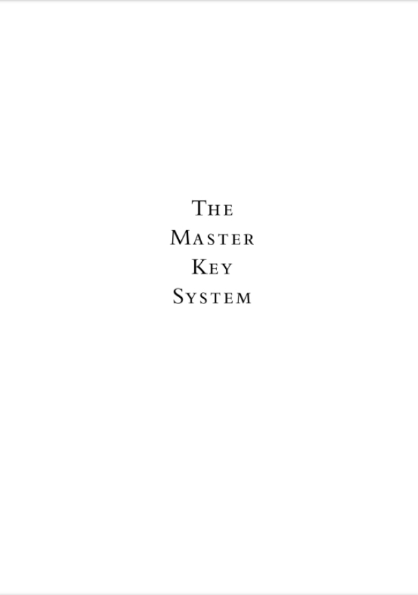 the master key system