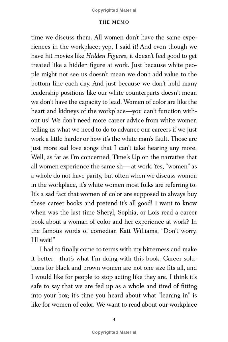 the memo : what women of color need to know to secure a seat at the table