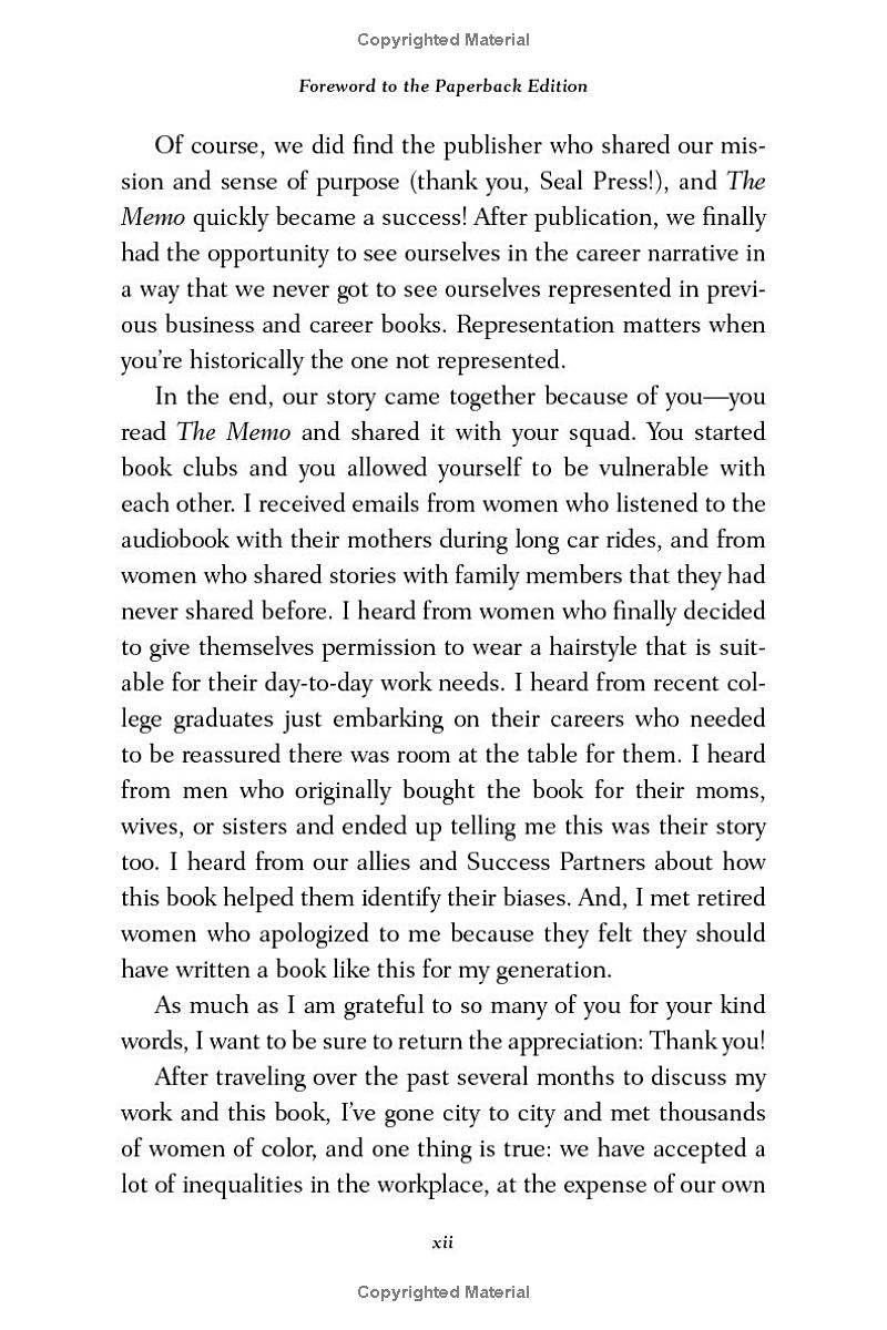 the memo : what women of color need to know to secure a seat at the table