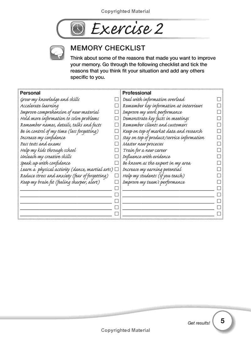 the memory workbook (teach yourself)