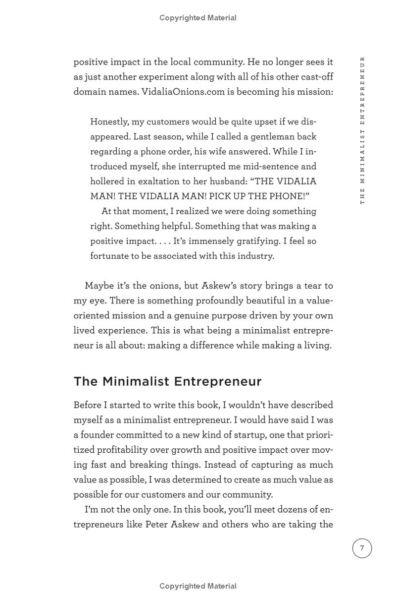 the minimalist entrepreneur