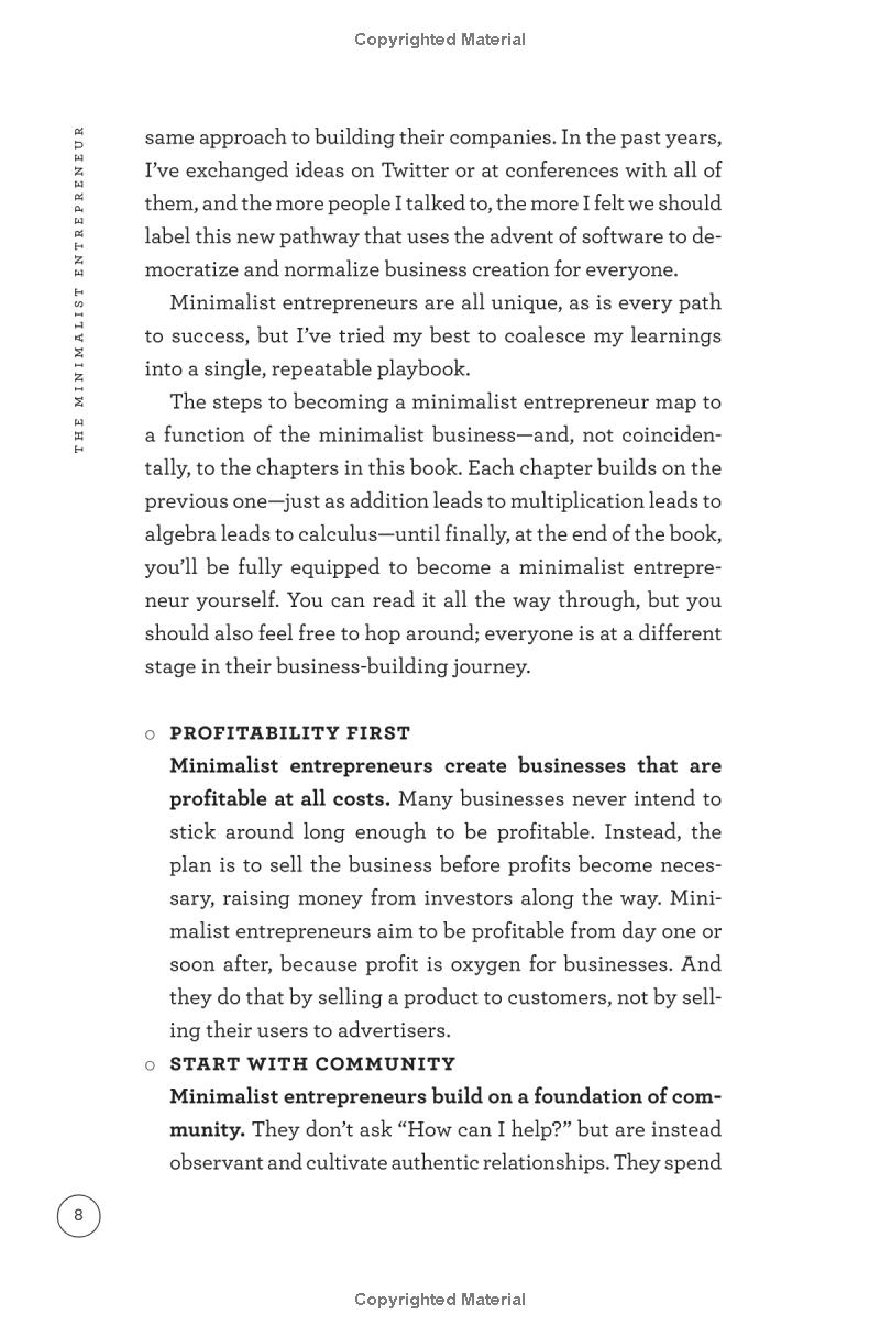 the minimalist entrepreneur