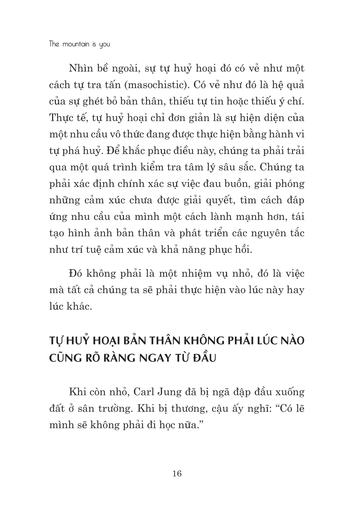 the mountain is you: nếu không giải quyết vấn đề, bạn sẽ trở thành vấn đề