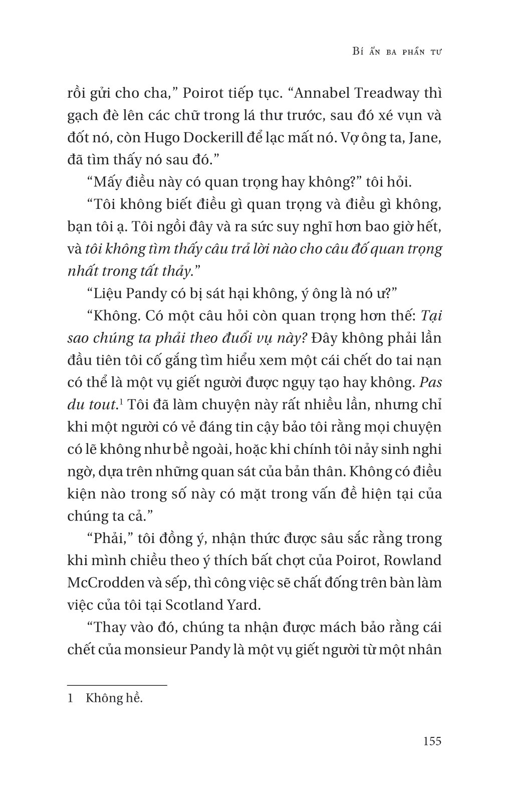 the mystery of three quarters - bí ẩn ba phần tư