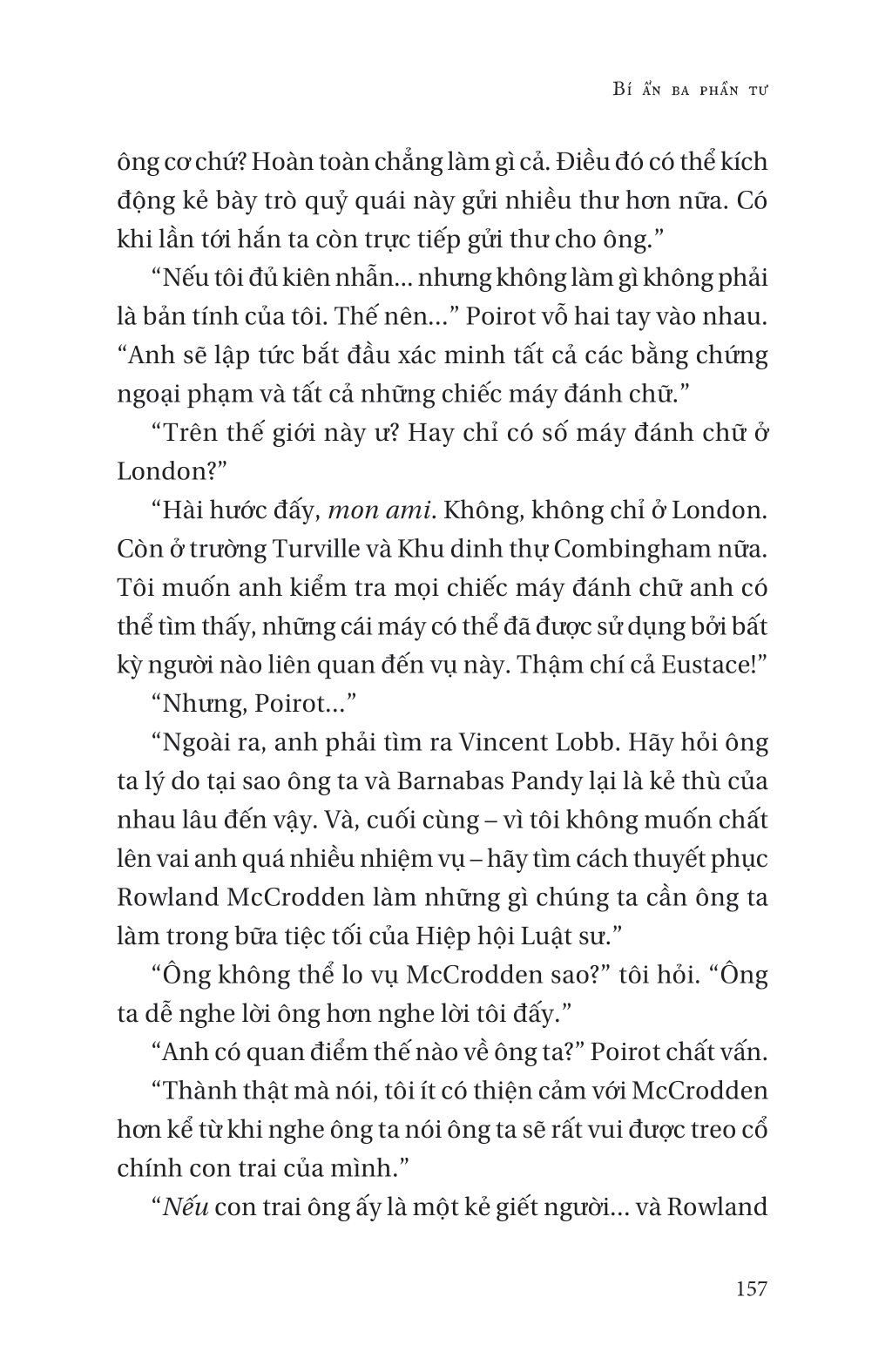 the mystery of three quarters - bí ẩn ba phần tư