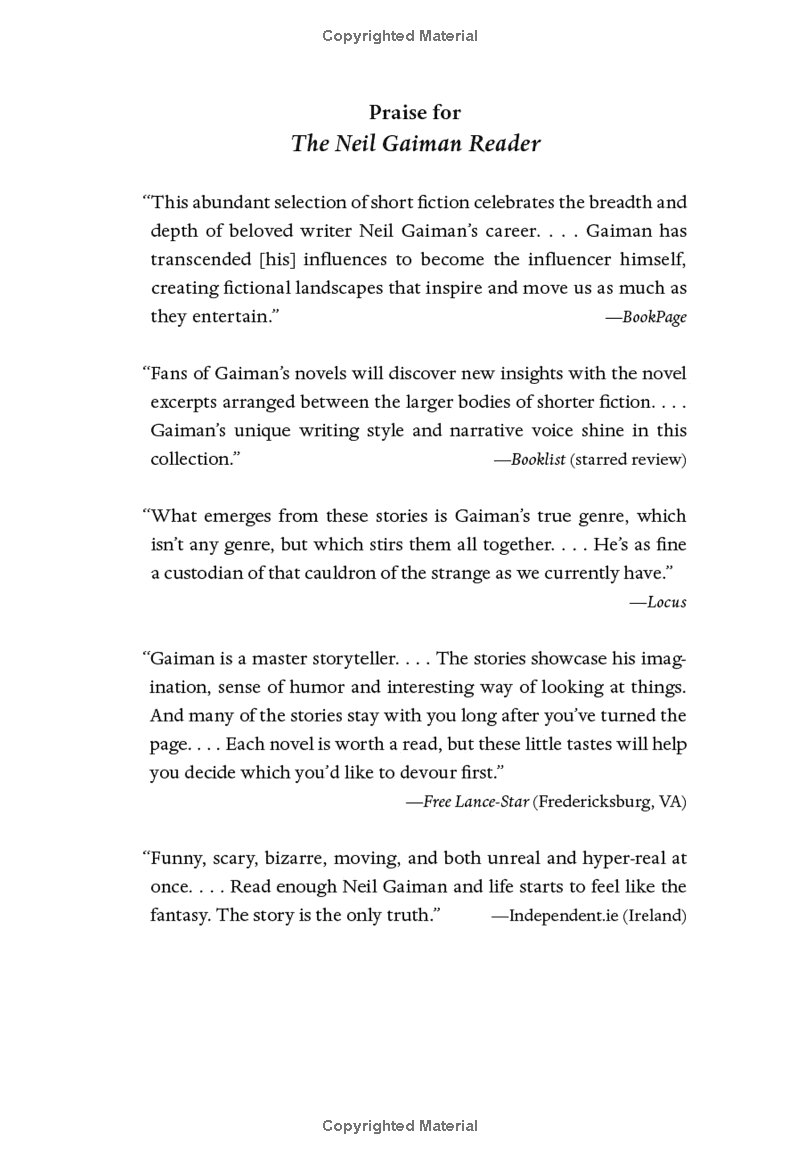 the neil gaiman reader: selected fiction