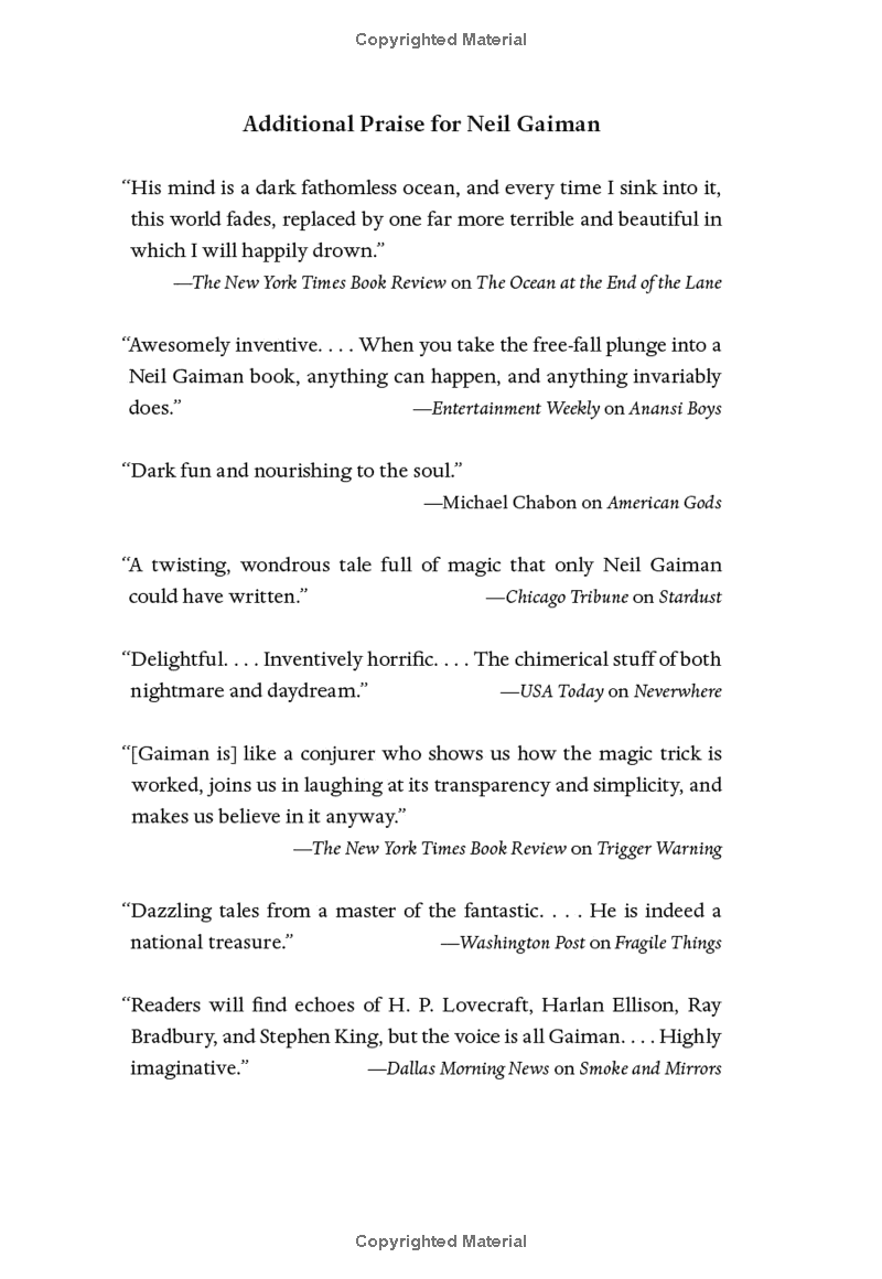 the neil gaiman reader: selected fiction