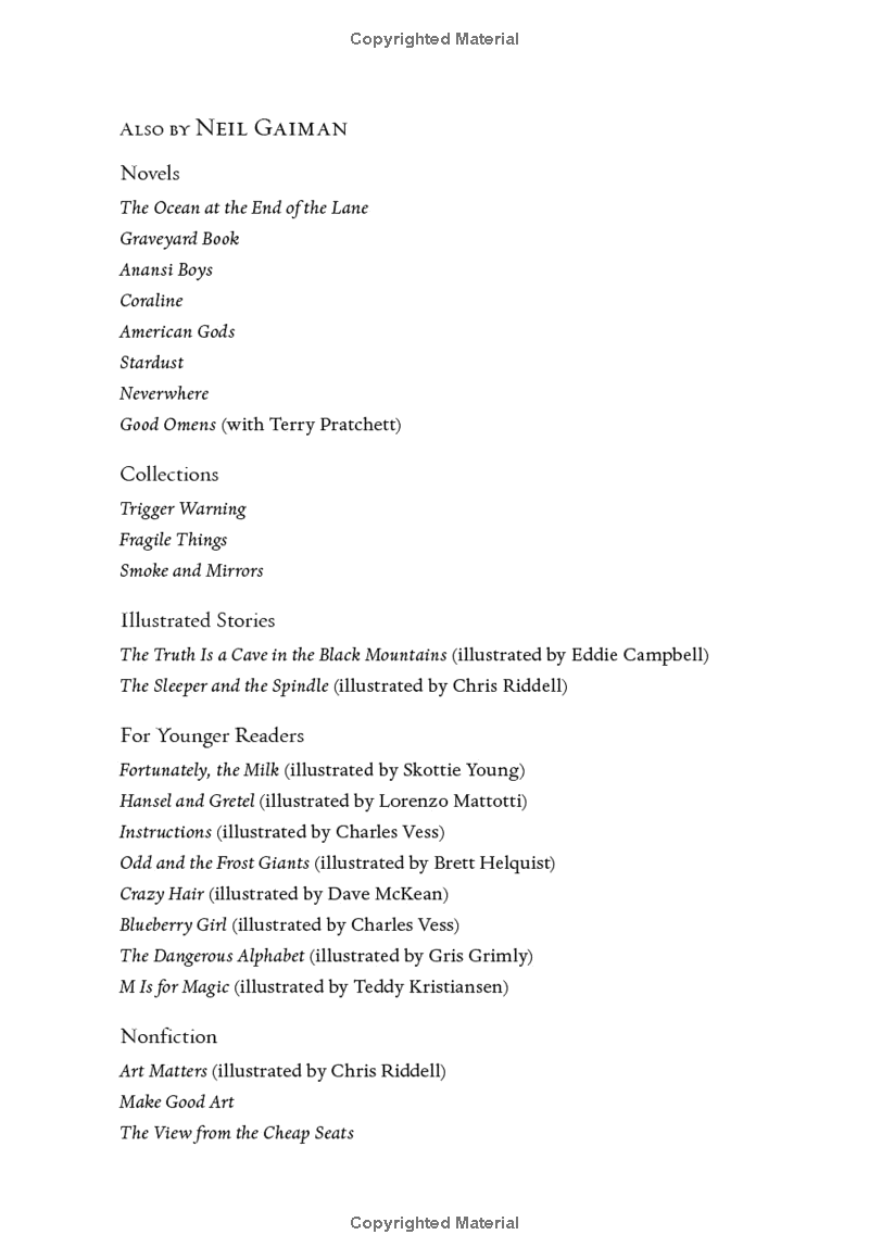 the neil gaiman reader: selected fiction