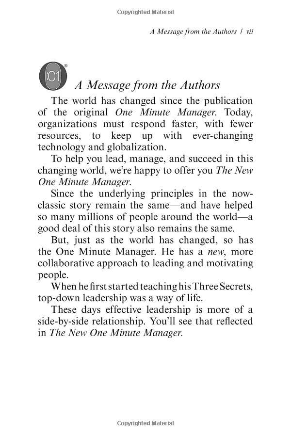 the new one minute manager