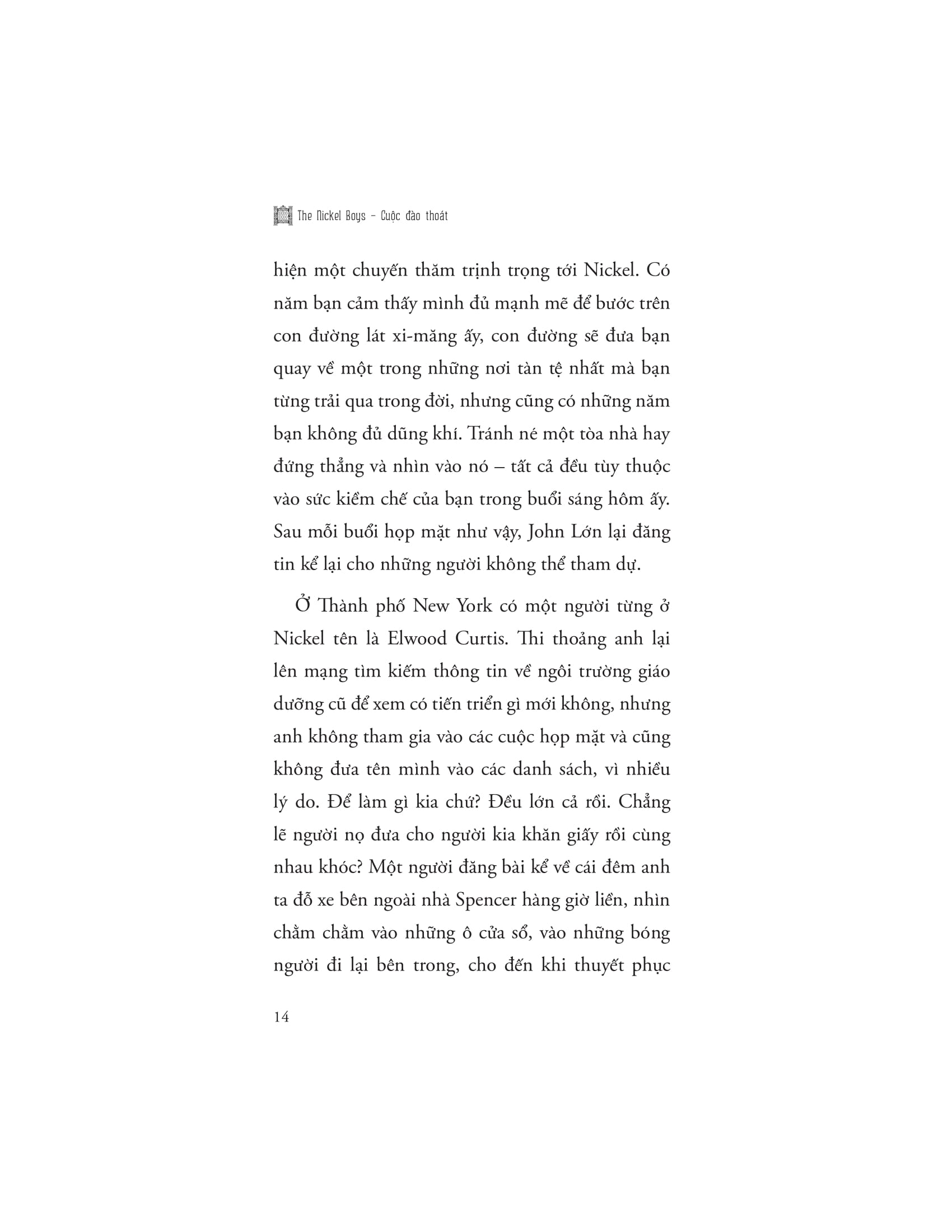 the nickel boys - cuộc đào thoát