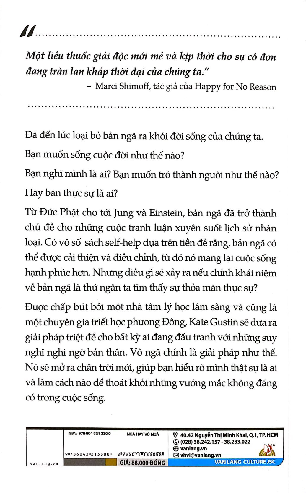 the no-self help book - ngã hay vô ngã