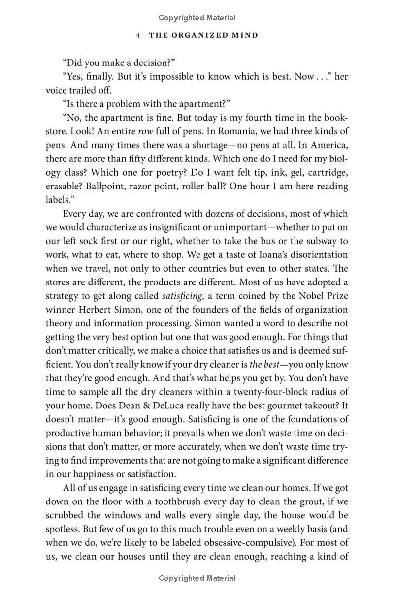 the organized mind: thinking straight in the age of information overload