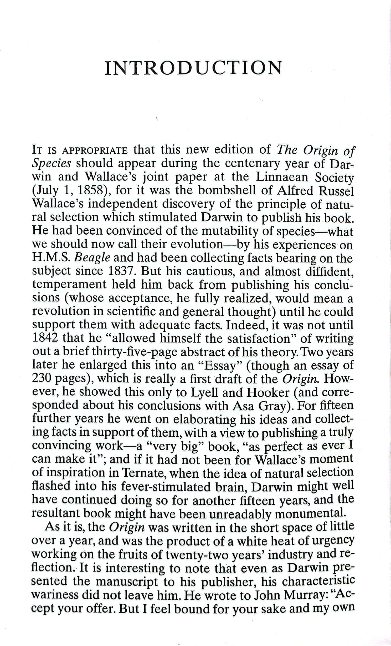 the origin of species